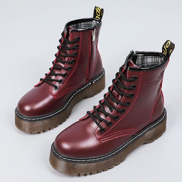 

boots women for platform shoes winter motorcycle zipper ankle booties, Black