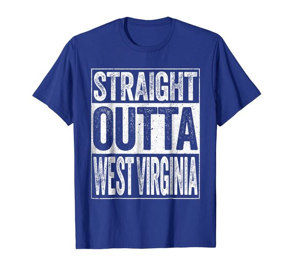 

straight outta west virginia t-shirt wv state gift shirt, White;black