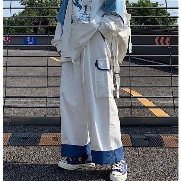 

houzhou harajuku joggers wide leg cargo pants women high waist oversize streetwear korean casual trousers femme japan style 211007, Black;white