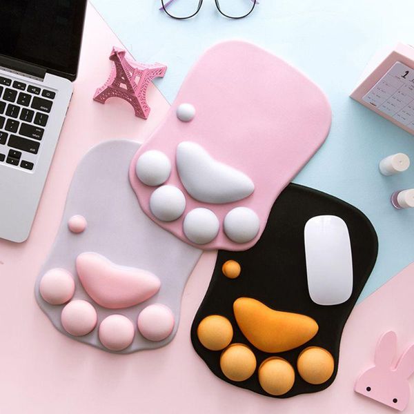 

mouse pads & wrist rests cute cat pad anti-slip silicone mice mat pc lapcomputer office comfort rest support gaming accessory