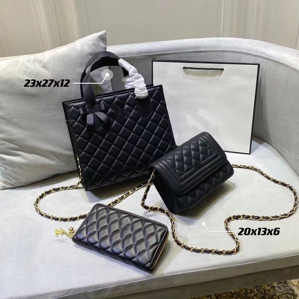 

news combination lou vdeng women's bag vintage luxury designer original leather messenger shoulder zipper portable beauty (three in one
