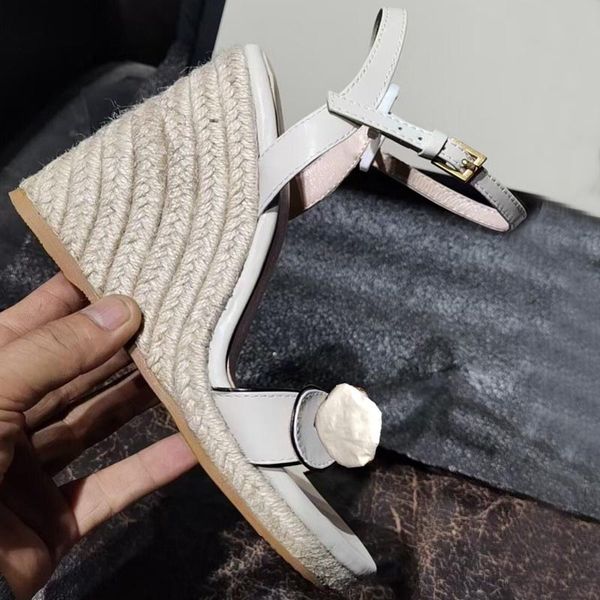 

designer ladies sandals fashion summer high heels beautiful slope heel comfortable office women's shoes, Black