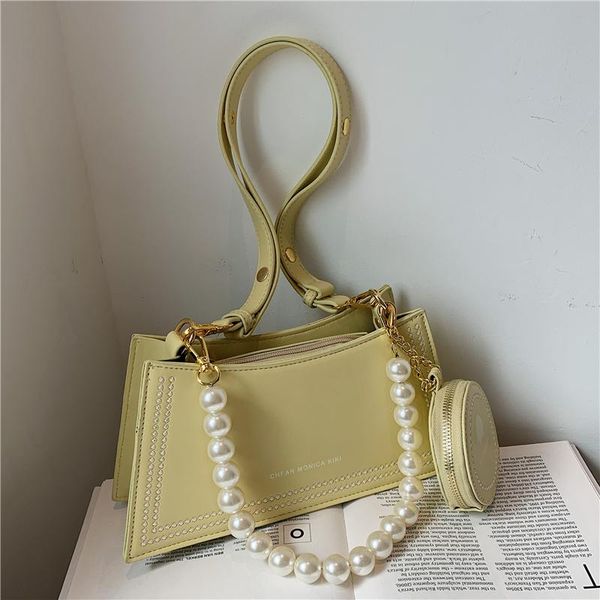 

burminsa 2 pcs/set pearl handle shoulder bags for women brand designer embroidery ladies crossbody 2021 cross body