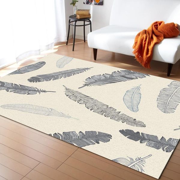 

carpets animal flying bird grey feather retro style printed floor mat door mats lounge rug kids carpet living room bedroom home decor