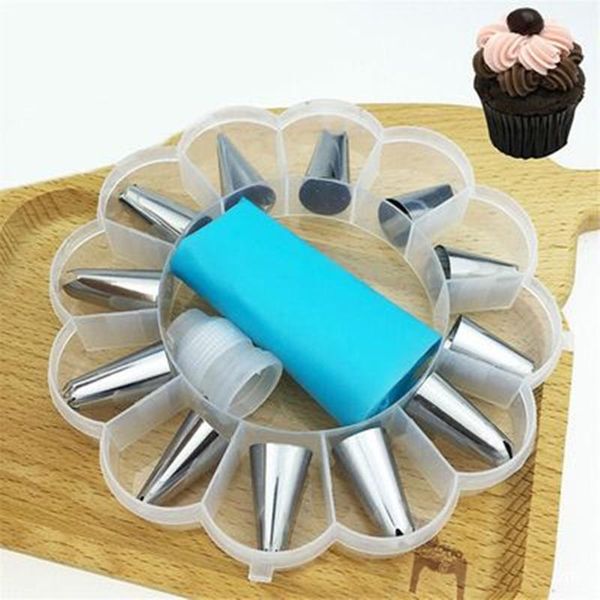 

baking & pastry tools 12 pcs stainless steel cake decoration tool pipe lcing nozzle supplies dessert decorating bag set kitchen