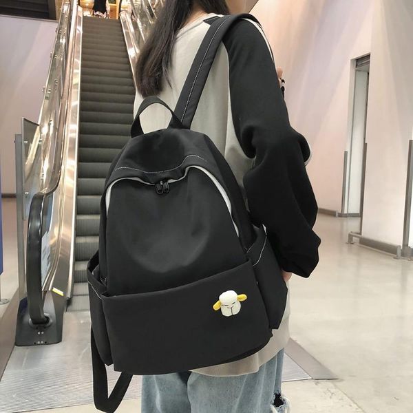 

student female cute backpack waterproof nylon women school bag fashion girl book kawaii harajuku small ladies brand bags