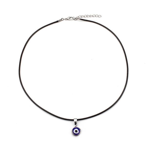 

chains lucky eye black clavicle chain turkey blue pendant necklace ladies girls fashion jewelry, Silver