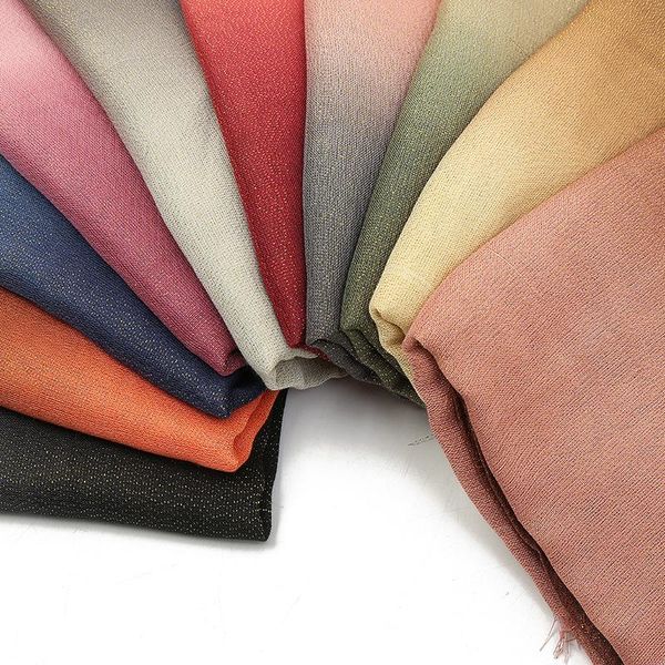 

scarves 10 colors spain fashion gradient scarf women plain lurex glitter fringe shawl lady shimmer hijabs and wraps bufanda muslim stole, Blue;gray