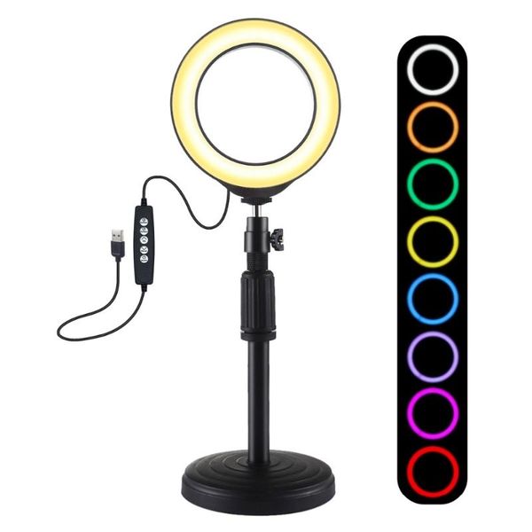 

flash heads rgbw dimmable ring light usb led selfie pography po studio shooting blogger vlogging youtube video