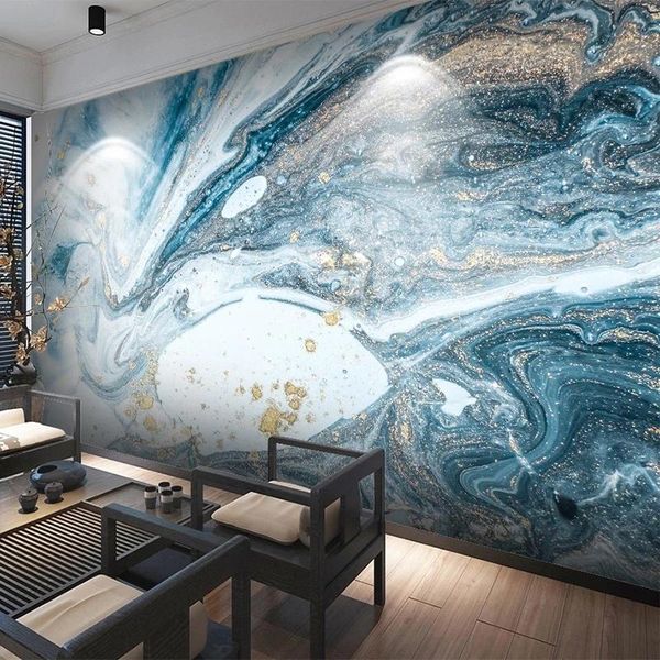 

wallpapers custom modern abstract murals self adhesive wallpaper 3d marble ink landscape wall painting living room study home decor