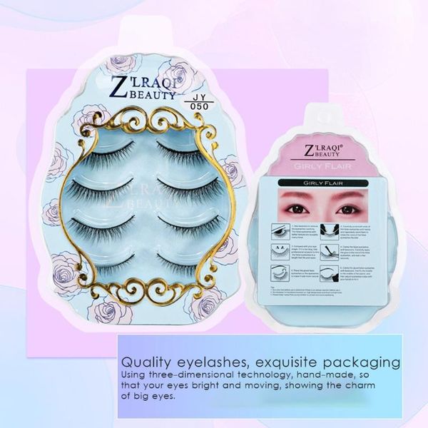 

false eyelashes 4 pairs natural 3d lightweight for lashes handmade
