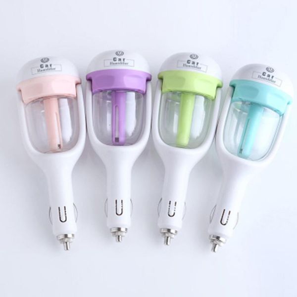 

fragrance lamps 12v mini car aroma diffuser steam humidifier oil air purifier essential creator mist 25ml/h 001 sky blue/purple