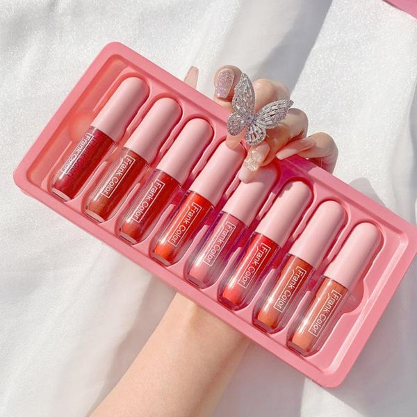 

lip gloss frank color 8lip glaze velvet matte lipstick waterproof long lasting support direct sales 2021