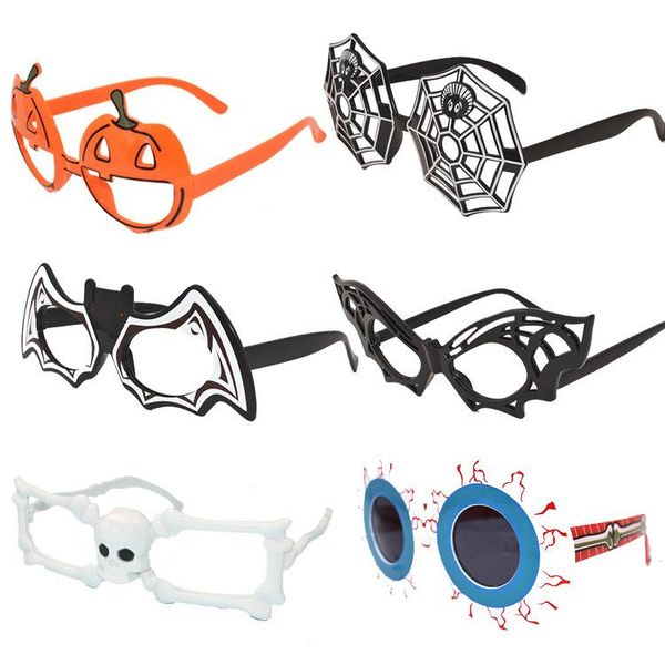 

fashion sunglasses frames halloween party decoration glasses pumpkin spider web eyeball funny masquerade christmas, Black