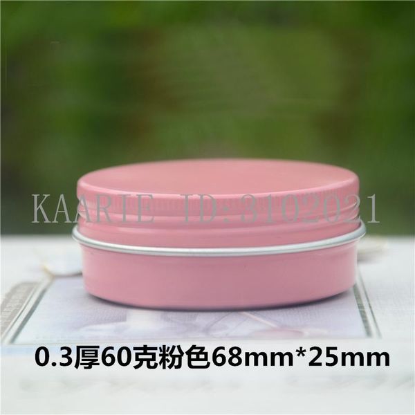 

storage bottles & jars 60g refillable box pink empty round aluminum metal tin bottle 60ml cosmetic cream diy jar lipstick pot