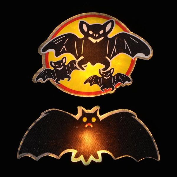 

party decoration 2pcs horrible chic bat pattern festival layout light for