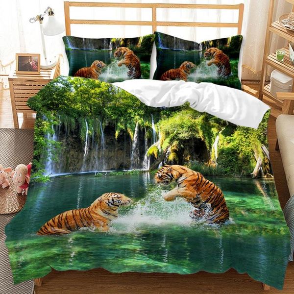 

beauty and force tiger twin  king kids bedding set luxury full size sets pink bed comforter duvet cover bedroom