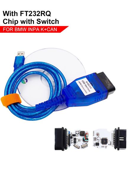

code readers & scan tools full chip for inpa k+can ft232rq usb diagnostic interface with switch series
