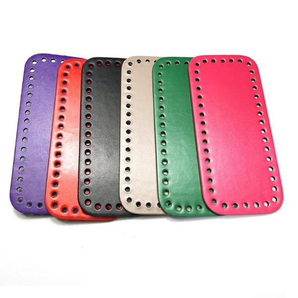 

bag parts & accessories leather bottom shaper cushion pad for making diy shoulder handbag purse rectangle with holes, Black