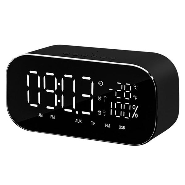 

computer speakers s2 portable wireless speaker support temperature lcd display fm radio alarm clock stereo subwoofer music player