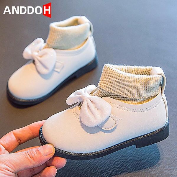 

size 21-30 baby wear-resistant casual shoes girls anti-slippery short boots children waterproof lightweight princess low, Black;grey