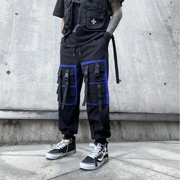 

men's pants 2021 hip-hop style men sport sweatpants running joggers cotton trackpants slim bodybuilding trouser, Black