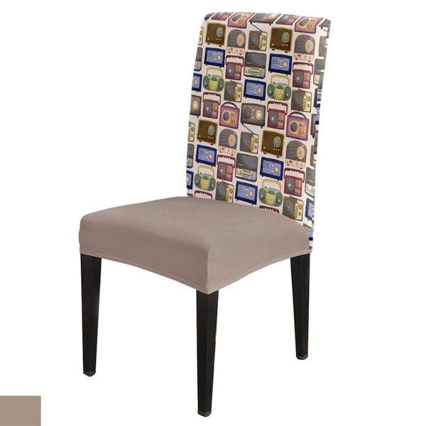 

chair covers cartoon radio spandex elastic dining slipcover removable kitchen seat case stretch cover for banquet