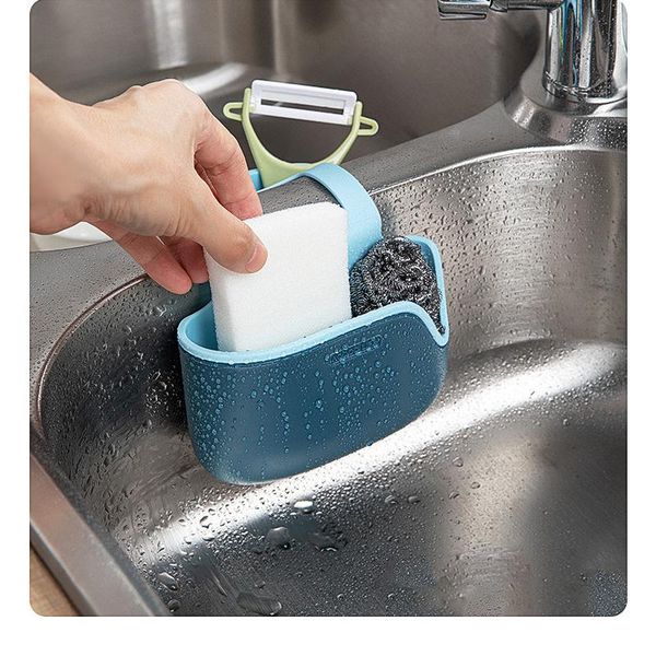

storage baskets creative bathroom container kitchen sink sponge shelve basket drain rack strainer hanging organizer