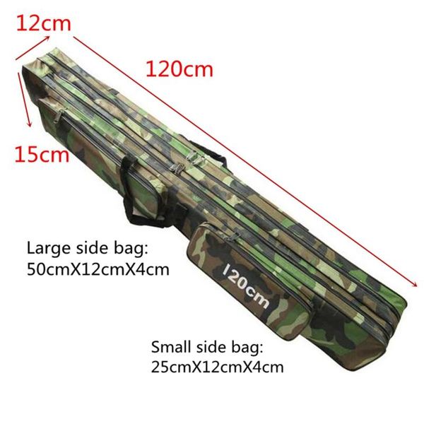 

fishing accessories 120cm portable rod reel bag pole gear tool carry case carrier for large capacity travel