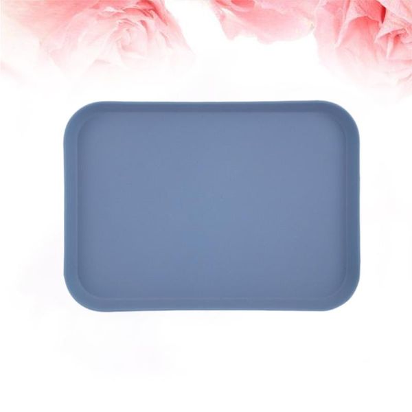 

nordic bamboo fiber serving tray dessert plate snack dish tableware for home el - size (blue) kitchen storage & organization