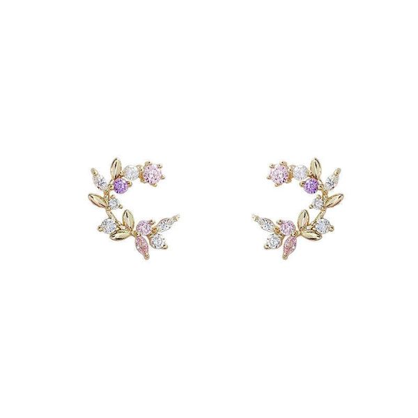 

dangle & chandelier inlaid zircon flower 2021 bohemia favourite earrings for women girls european party, Silver
