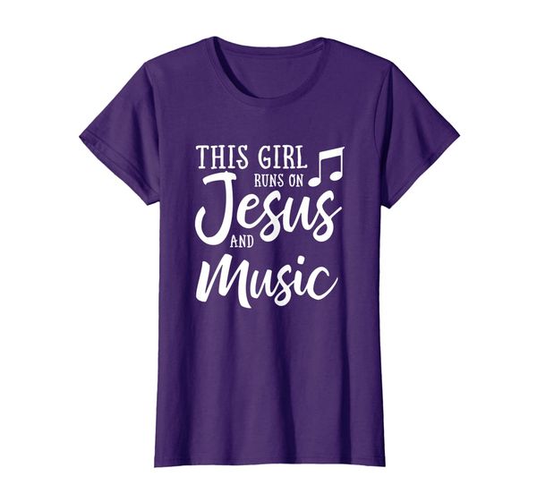 

This Girl Runs On Jesus And Music Shirt Christian Gift, Mainly pictures