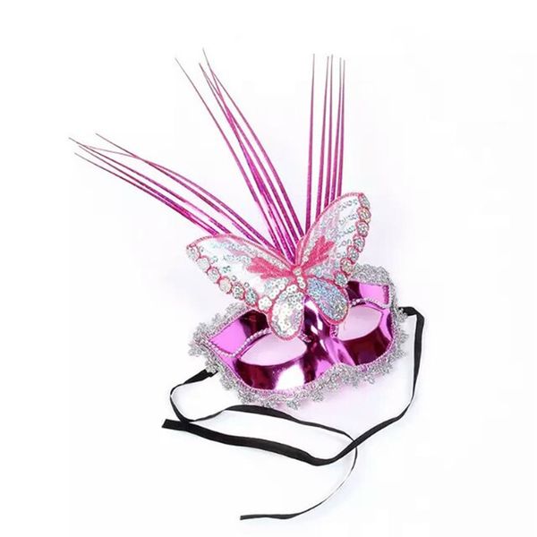 

party mask halloween dance bar electroplated butterfly rain plastic