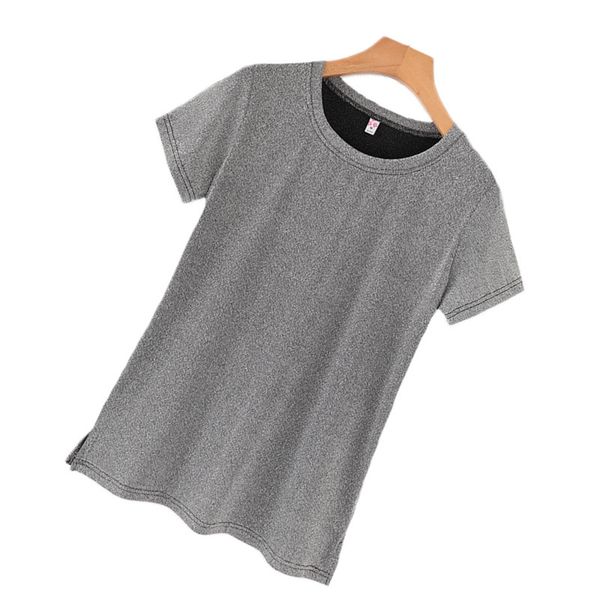

tee 2021 classic summer short sleeve breathable women's soft t-shirt, White