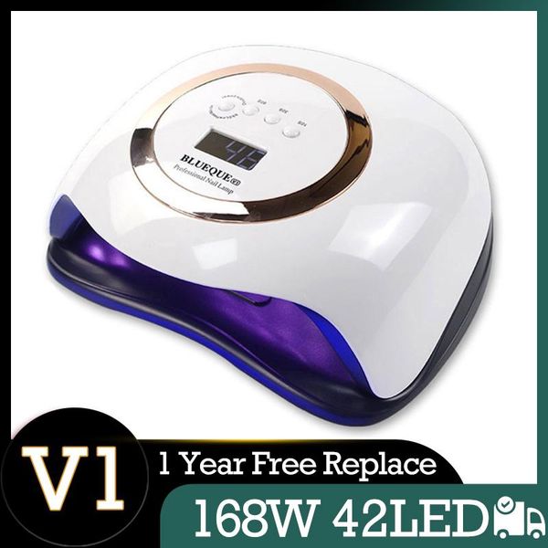 

nail dryers 168w lamp uv led for curing gel polish 4 mode with ir sensor nails dryer 42 manicure dry