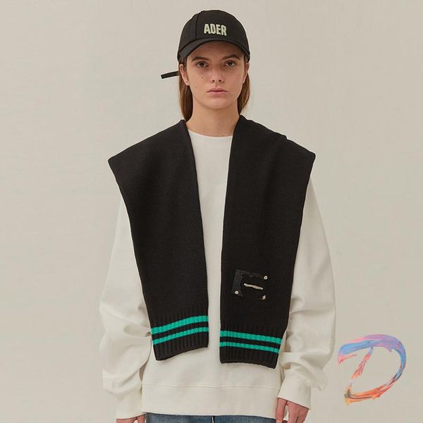 

men's sweaters adererror scarf shawl tornlabel short knitted jacket adre wool, White;black