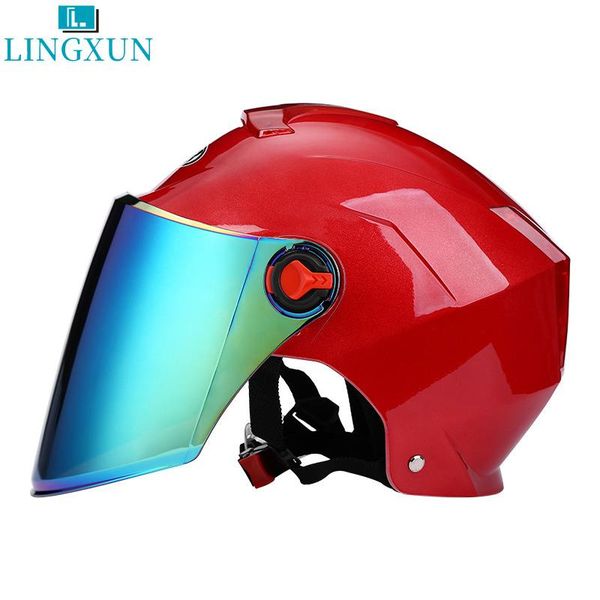 

motorcycle helmets lingxun helmet electric vehicle summer color sunscreen riding lb152