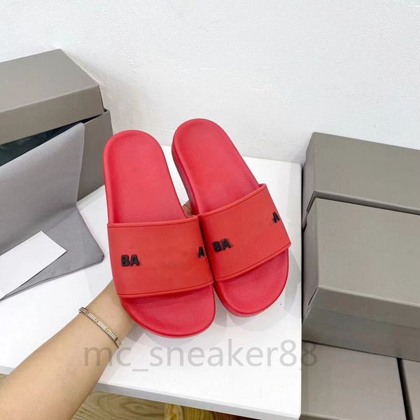 

2021mens womens slippers sandals shoes print slide summer fashion wide flat beach sandalss slipperr flip flop zlh, Black