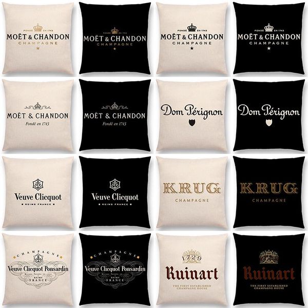 

cushion/decorative pillow double black white linen cushion cover luxury decoration case printed letters el family sofa super soft