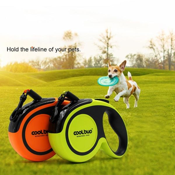

automatic pet retractable leash dog retractor walking collars & leashes