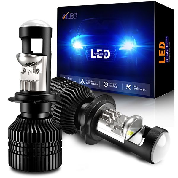 

aileo mini h7 led bulb projector lens automobles headlight lamp 70w/pair 16000lm 12v rhd lhd