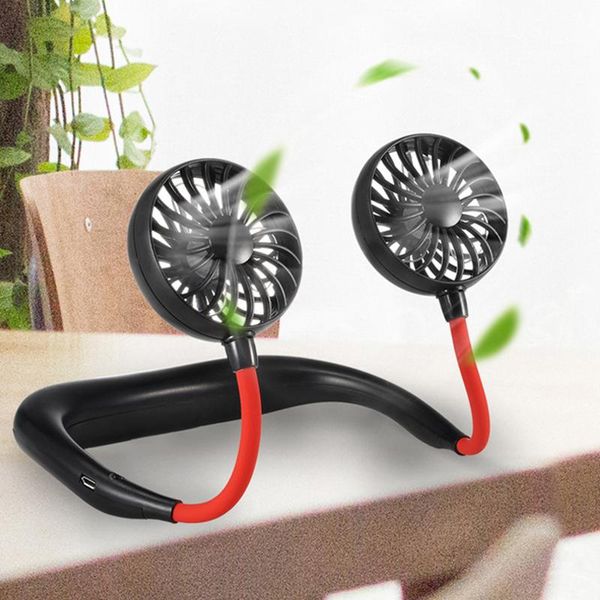 

electric fans usb mini portable air conditioner neck fan small desk table light deskcooling cooler for office home