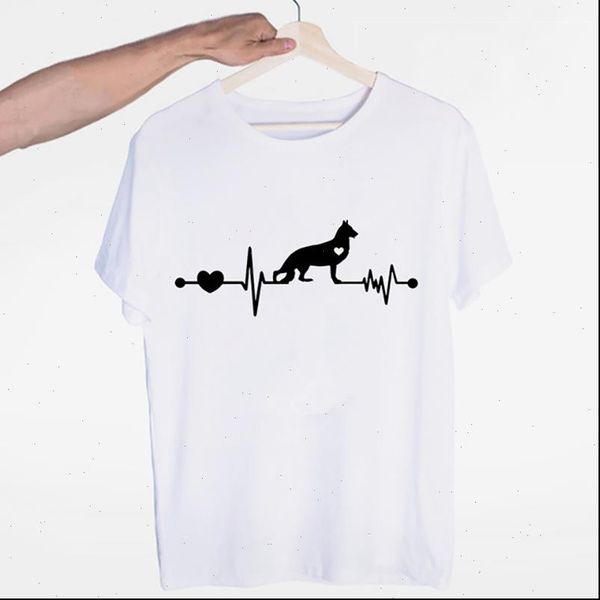 

womens t shirts heartbeat lifeline dog cat foot women halajuku casual funny shirt lady girl tees hipster drop, White