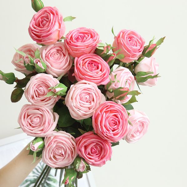 

fresh rose artificia fowers rea touch rose fowers home decorations for wedding party or birthday vaentines day gift