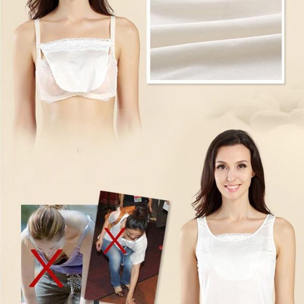 

camisoles & tanks anti peep invisible bra 1pcs traceless corset lace wrapped chest women's hidden underwear, Black;white