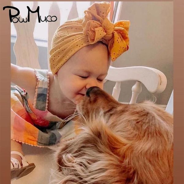 

beanies powmuco toddler hollowed breathable hat solid color handmade bows baby caps fashion bowknot headwear kids accessories