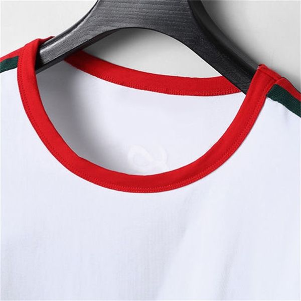 

luxury design short t-shirt trend summer round neck pullover casual simple versatile breathable men's short sleeve large cotton, White;black