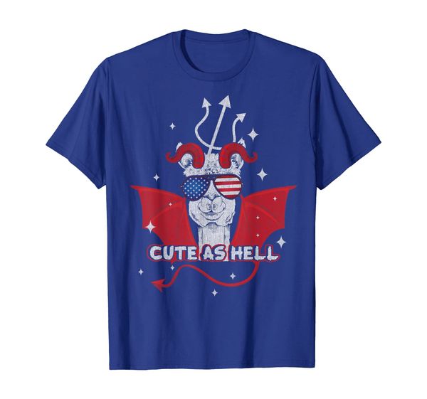 

cute as hell gift t-shirt funny saying cute llama tee, White;black