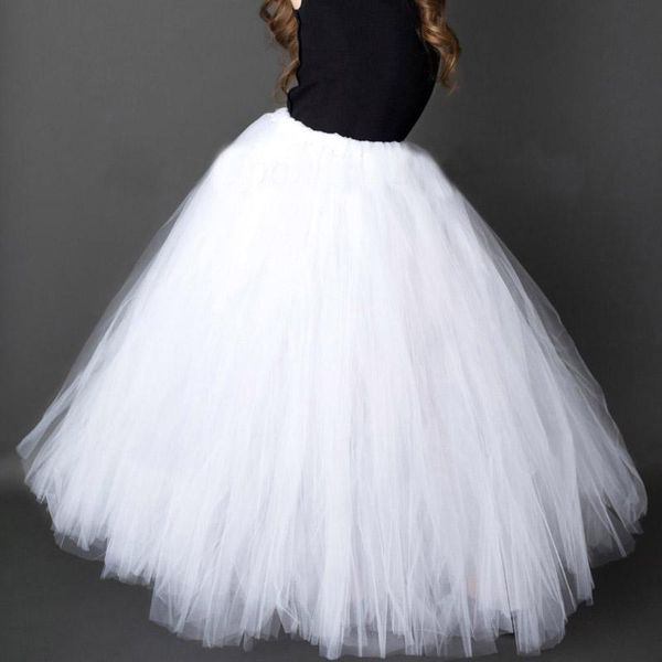 

skirts white year christmas girls tutu skirt fluffy tulle kids birthday party children princess ball gown long, Blue