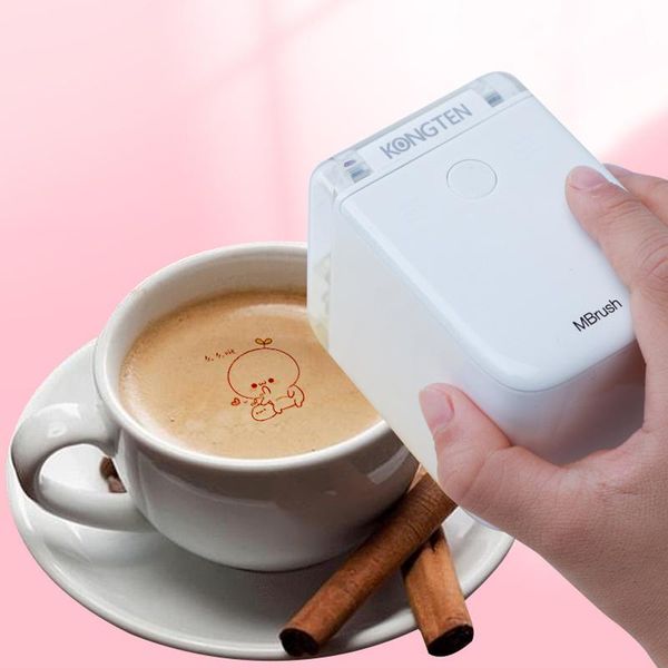 

printers mini handheld mbrush food printer portable inkjet pen print custom diy coffee printing with edible color ink